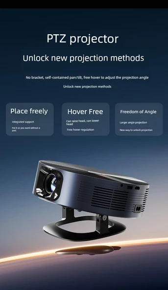 Projektör Masaüstü Gimbal Braketi - Beyaz - 10