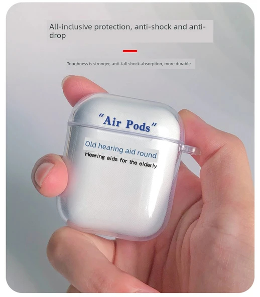 AirPods 1/2 Nesil Şeffaf TPU Kılıf - Para Önemli - 11