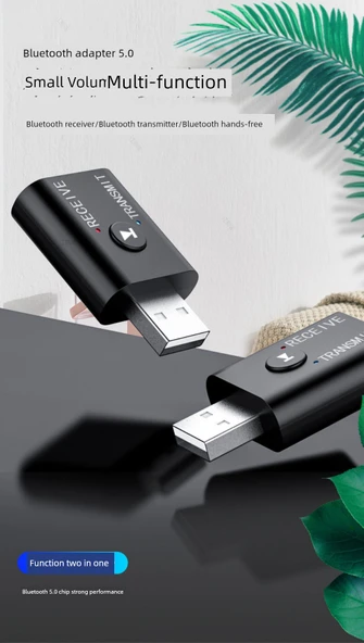 Bluetooth 5.0 Ses Alıcı Verici 2si1 Arada 3.5mm Adaptör - 9