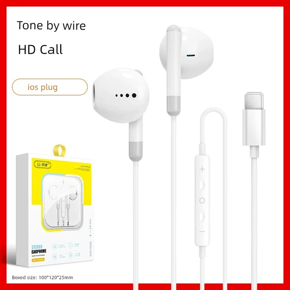 iPhone Uyumlu Kablolu Bluetooth Kulaklık - HJ14 Bluetooth iOS