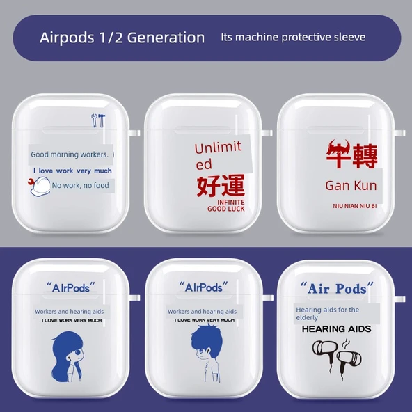AirPods 1/2 Nesil Şeffaf TPU Kılıf - Para Önemli - 2
