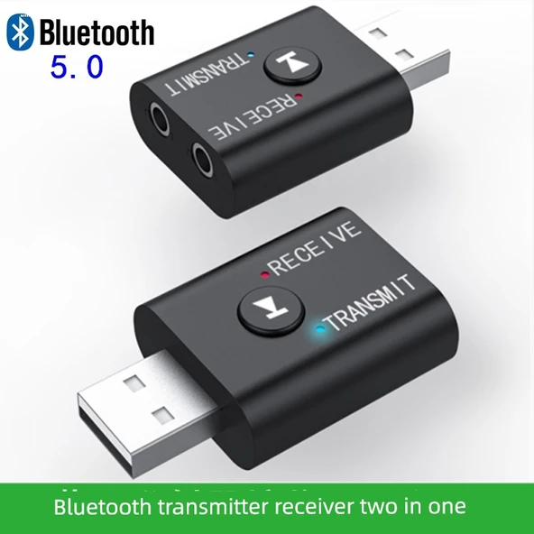 Bluetooth 5.0 Ses Alıcı Verici 2si1 Arada 3.5mm Adaptör - 4