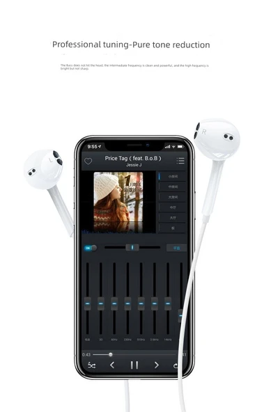 3.5mm Type-C Kablolu Kulak İçi Kulaklık - Rio Tinto A30 Dijital Kutulu - Resim 5