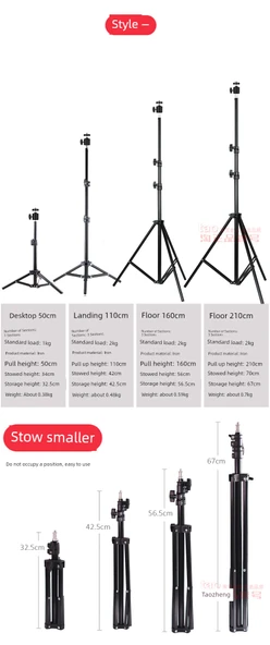 Projektör Raf Braketi 50cm Demir Tripod - Montaj ve Telefon Tutuculu - 10