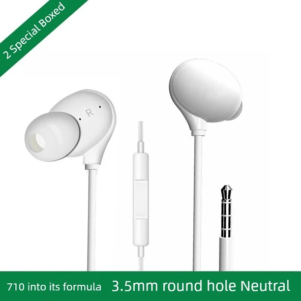 3.5mm Evrensel Kulak İçi Kulaklık - 710 Kulak İçi Kulaklık İki Kutu
