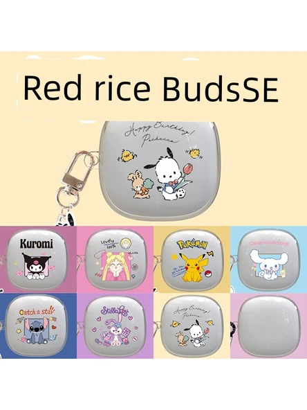 Redmi Buds SE Şeffaf Kılıf - Stitch Kolye Uçlu - 2