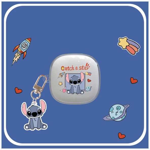 Redmi Buds 6Play Şeffaf Kılıf - Stitch Kolye Uçlu