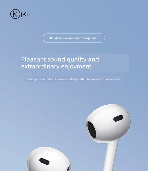 Type-C Arayüzlü Kablolu HiFi Kulak İçi Kulaklık - Klasik Beyaz - 4