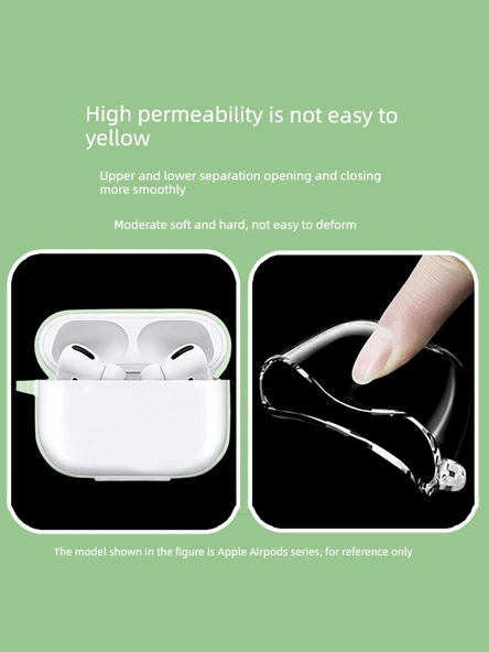 Xiaomi Buds 5 Pro Kılıf - Şeffaf Telefon Uyuyan Kedi Desenli ve Askılı - Resim 5