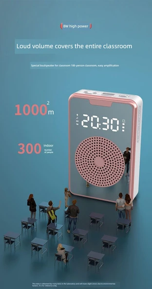 Bluetooth'lu Kablolu Hoparlör - Beyaz - Çalar Saat ve Kayıt Özellikli - 10