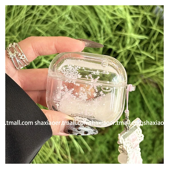 Simli Hareketli Kum Desenli AirPods 3 Koruyucu Kılıf - Tek Parça (Kolye Yok) - 8