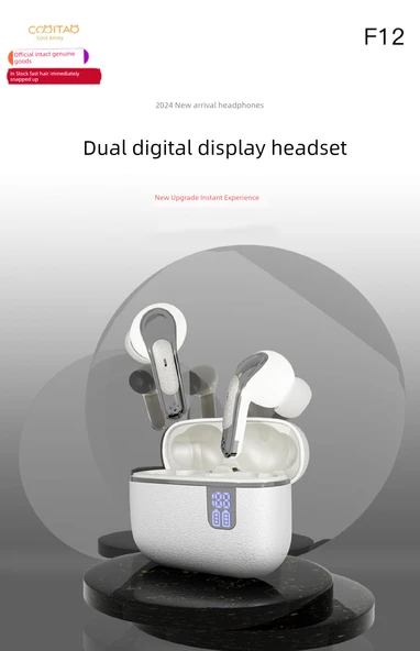 Bluetooth Kulaklık - Şampanya Altın Rengi - Gürültü Önleyici - Ekstra Bas - 9