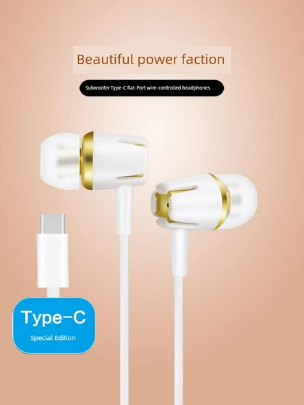 Type-C Kulak İçi Kulaklık - Siyah - 3
