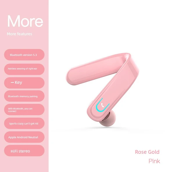 Kulak Üstü Döner Bluetooth Kulaklık - Rose Gold YX18 (Kutulu)