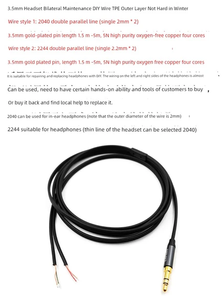 Kulaklık Uzatma Kablosu - 2244 Çift Paralel Hat 2m - 6