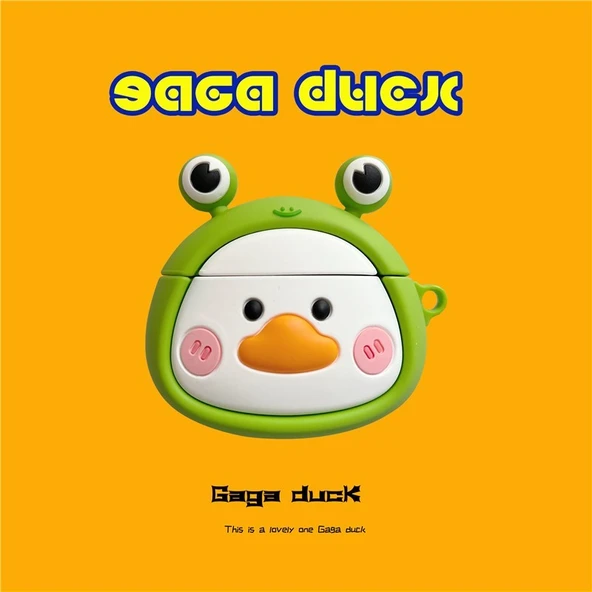 Sand Earfree i3 Uyumlu Quack Duck Desenli Bluetooth Kulaklık Kılıfı