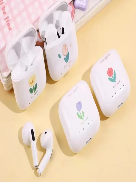 TWS-75 Bluetooth 5.3 Kulak İçi Kulaklık - Sarı Lale - 3