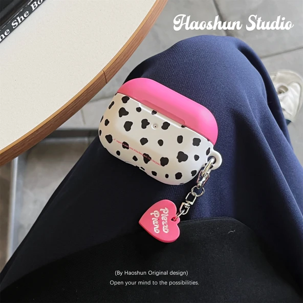 Pembe Leopar Desenli Kalpli AirPods Pro 2. Nesil Kılıfı