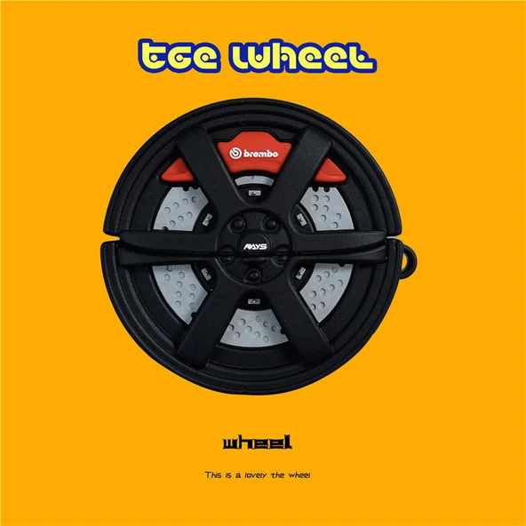 Sand Earfree i3 Uyumlu Mechanical Wheel Desenli Bluetooth Kulaklık Kılıfı