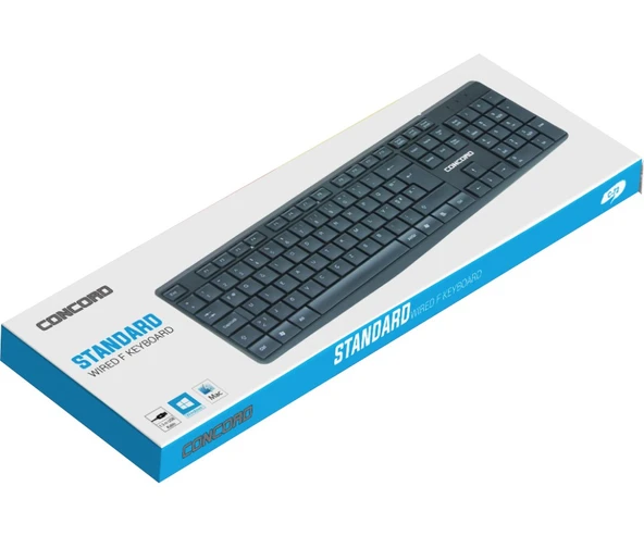 Concord C-72 USB Standart Kablolu F Klavye - 2