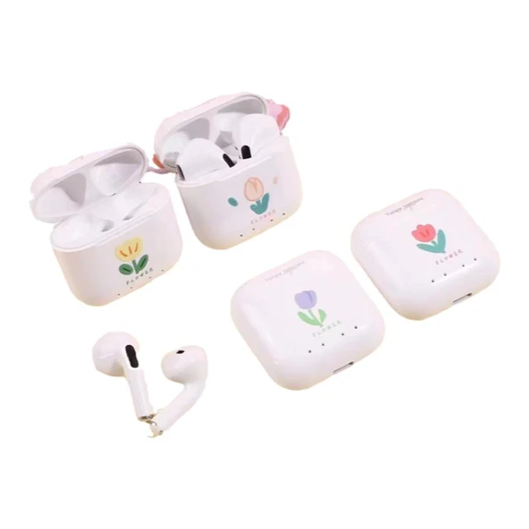 TWS-75 Bluetooth 5.3 Kulak İçi Kulaklık - Sarı Lale - 11