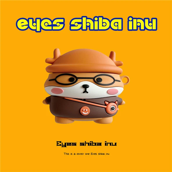 Sand Earfree i3 Uyumlu Eyes Chai Dog Desenli Bluetooth Kulaklık Kılıfı