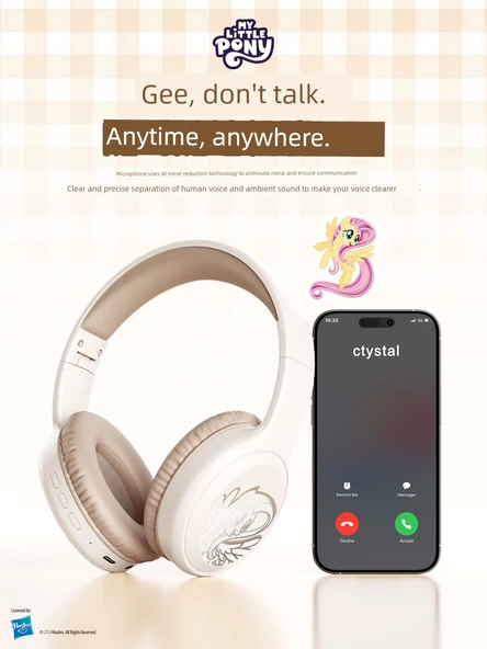 Bluetooth 5.4 Kablosuz Oyuncu Kulaklığı - Çocuklar için - Pembe - 5