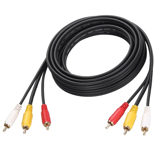 RCA Kırmızı Sarı Beyaz AV Kablosu - 1.5 Metre - 3