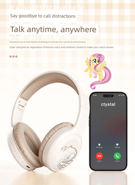 Bluetooth 5.4 Kablosuz Oyuncu Kulaklığı - Çocuklar için - Pembe - 10