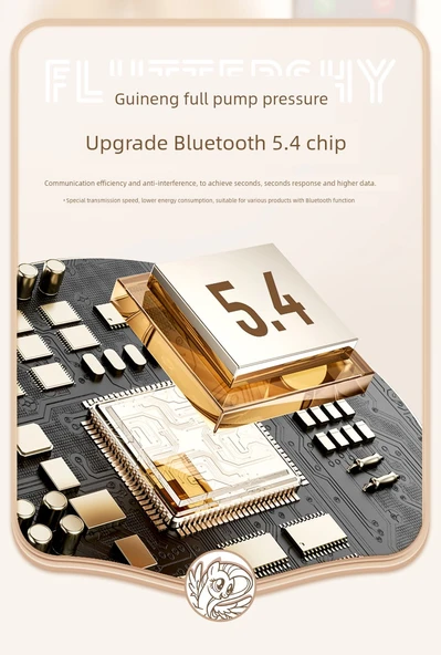Bluetooth 5.4 Kablosuz Oyuncu Kulaklığı - Çocuklar için - Bej - 11
