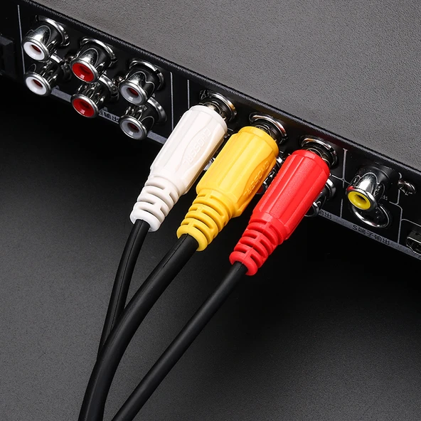 RCA Kırmızı Sarı Beyaz AV Kablosu - 1.5 Metre - 5