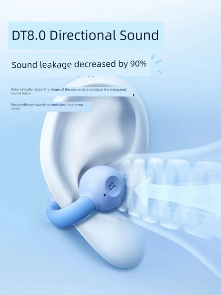 Kemik İletimli Bluetooth 5.3 Kulaklık - Açık Mavi - Resim 5