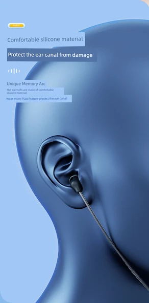 Type-C Girişli Kulak İçi Kulaklık - Ay Işığı Beyazı - Resim 10