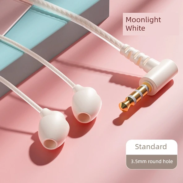 3.5mm Standart Kulak İçi Kulaklık - Ay Işığı Beyazı