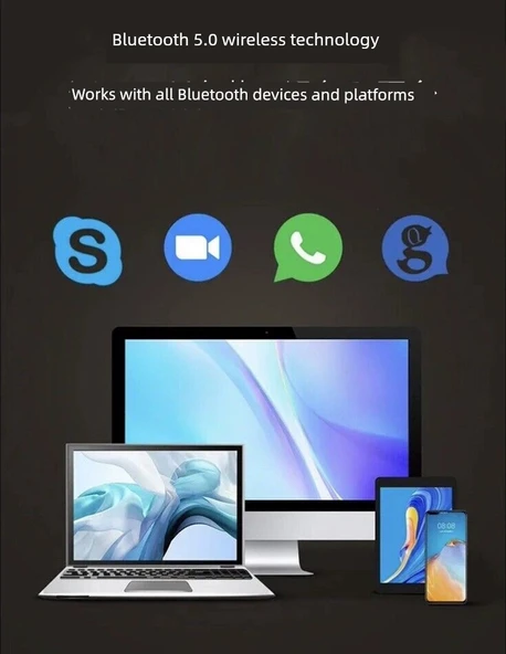 Bluetooth 5.0 Kulaklık - Mikrofonlu, Büyük Boy - Rose Gold - Resim 10