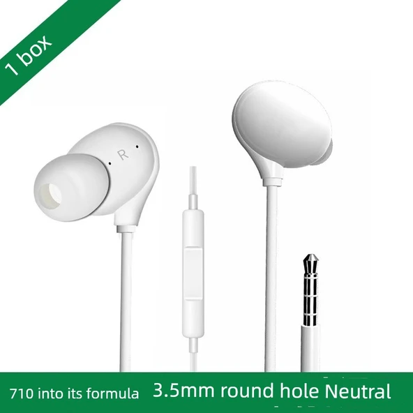 3.5mm Evrensel Kulak İçi Kulaklık - 710 Kulak İçi Kutu - 3.5mm Yuvarlak Delikli