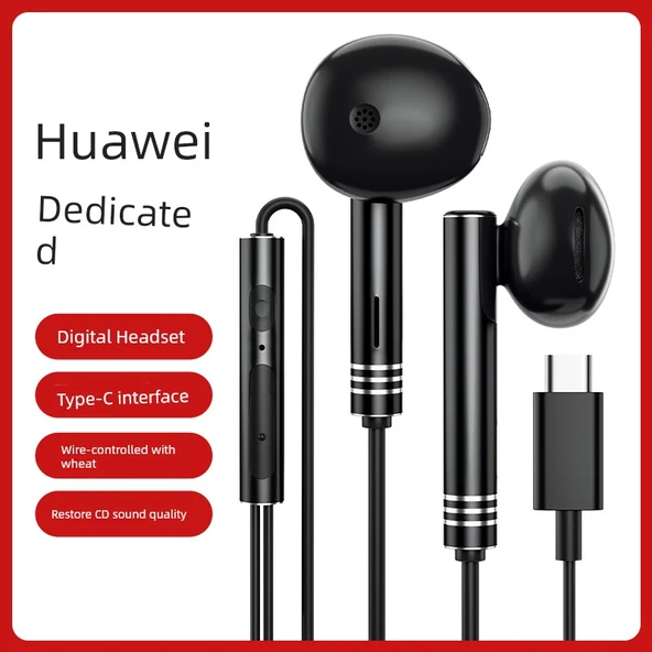 Type-C Düz Kulak İçi Kulaklık - Huawei Type-C Arayüzü