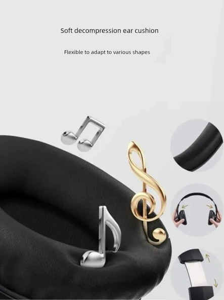 Bluetooth 5.0 Kulaklık - Mikrofonlu, Büyük Boy - Rose Gold - Resim 4