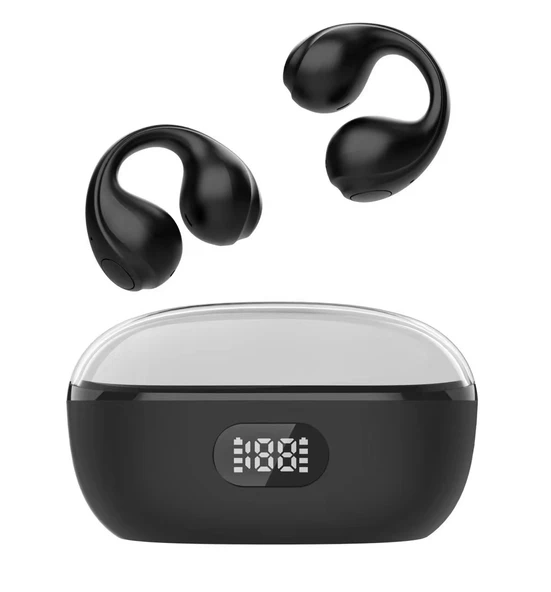 Kemik İletimli Bluetooth Kulaklık - Asma Kulaklık - 352 Siyah