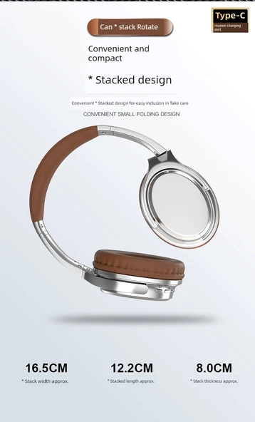 Retro Bluetooth Kulaklık - Mavi - HIFI Ses - 11
