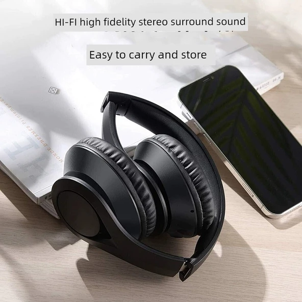 Bluetooth 5.0 Kulaklık - Mikrofonlu, Büyük Boy - Rose Gold - Resim 11