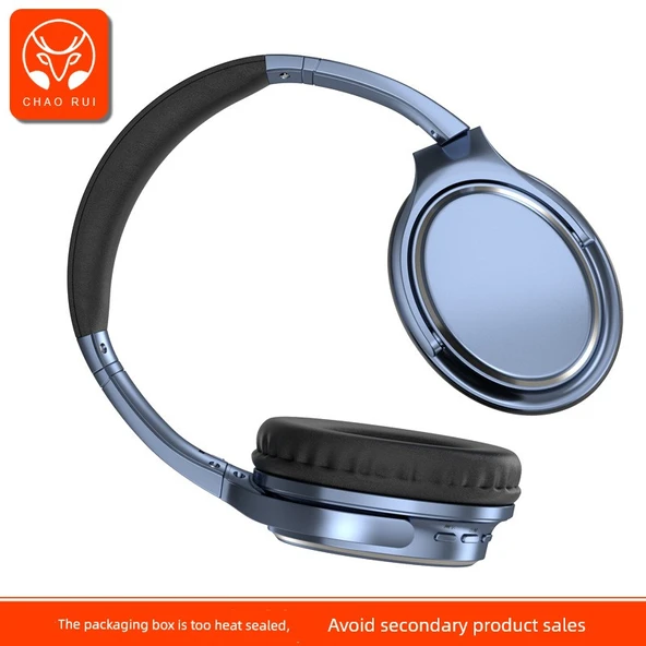 Retro Bluetooth Kulaklık - Mavi - HIFI Ses