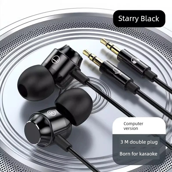 Kablolu Kulak İçi Oyuncu Kulaklığı 3M - Yıldız Siyahı - Dolby Surround - Premium Versiyon