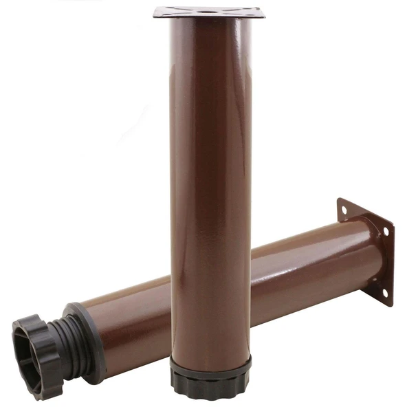 Mobilya Kanepe Baza Koltuk Metal Destek Ayağı Ayarlanabilir Kahverengi Ayak 20 cm 4 Adet - Resim 2