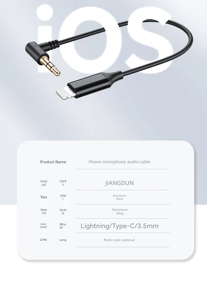 3.5mm Çift Başlıklı Mikrofon Kablosu - Telefon Modeli (Yaylı, Açılı) - 5