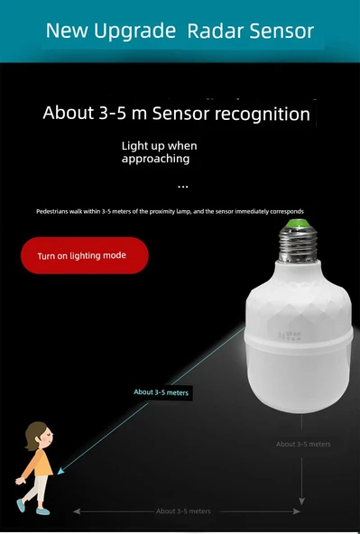 Akusto-Optik Kontrollü 5W Beyaz Işık LED Ampul - 10