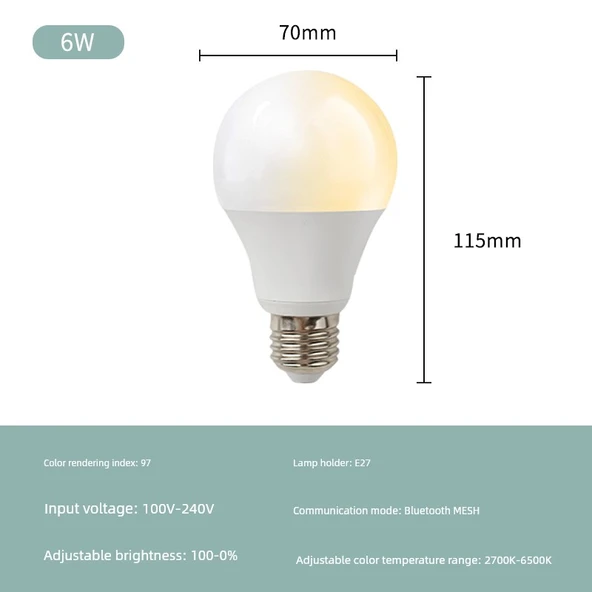 Mijia E27 6W Akıllı LED Ampul