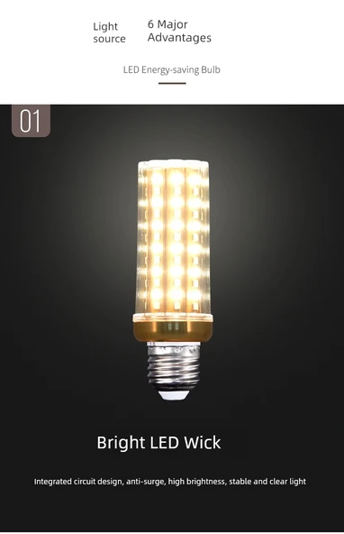 E27 LED Mısır Ampul - 24W - Üç Renkli Işık - 9