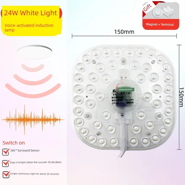 Ses ve Işık Kontrollü 24W LED Ampul