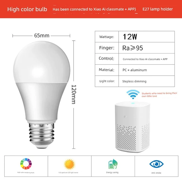 Akıllı LED Ampul E27 12W RA97 - Mijia Uygulama Kontrollü